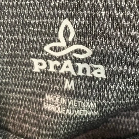 Prana Birdeye Caraway Spacedye Gray Black Leggings medium - Picture 3 of 10